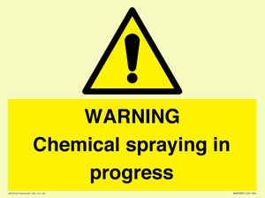 WARNING Chemical spraying in progress